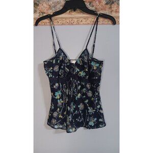 Darjeeling 38 Small Blue Floral Sheer French Classic Designer Sleep Sexy Cami To